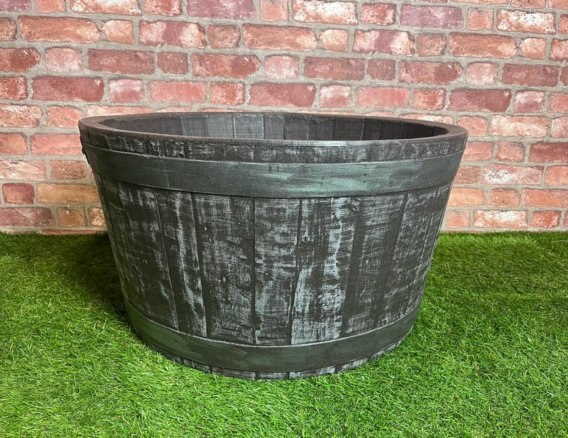 60 litre Barrico hogshead barrel planter Freeflush Water Management Ltd.