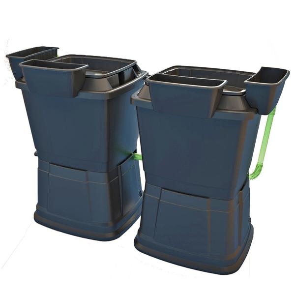 Rainwater Terrace 1 Tier 134L Water Butt With Planters - Freeflush Rainwater Harvesting Ltd.