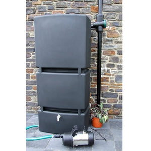 Rainwater Harvesting Package 800l butt and garden steel pressure pump - Freeflush Rainwater Harvesting Ltd. 