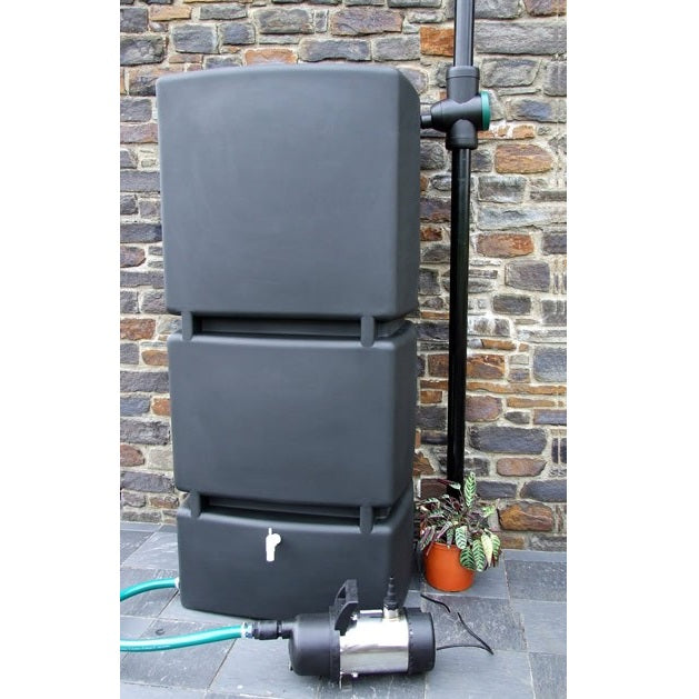 Rainwater Harvesting Package 800l butt and garden steel pressure pump