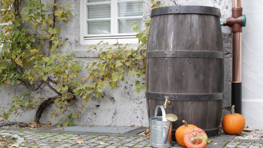 Burgundy Barrel Water Butt – 500 Litres - Freeflush Rainwater Harvesting Ltd.