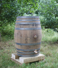 Real Oak Wine Barrel Water Butt 225 Litre - Freeflush Rainwater Harvesting Ltd. 
