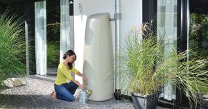 Elegant 400l modern water butt including free tap - Freeflush Rainwater Harvesting Ltd. 