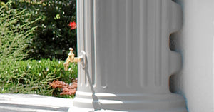 Stone Column effect slim (wall) water butt - 500 litre - Freeflush Rainwater Harvesting Ltd. 