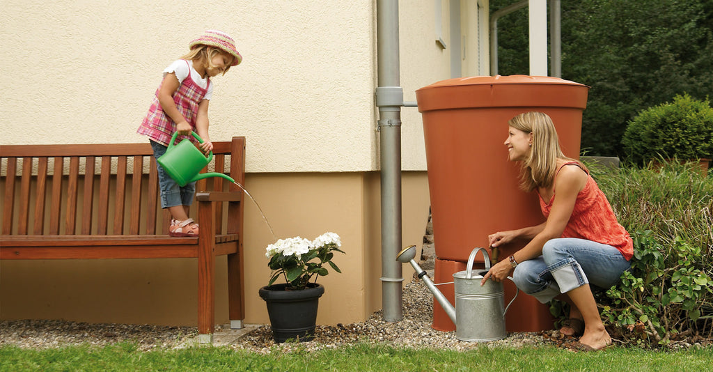Toscana water butt 300 litre water butt - Freeflush Rainwater Harvesting Ltd.