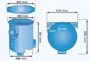 Commercial Rainwater Harvesting Filter - 2 stage - 110mm VF1 -450m2 - Freeflush Rainwater Harvesting Ltd. 