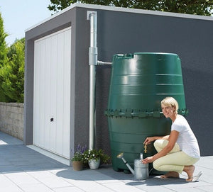 Colossus+ Large water butt tank 1300 litre capacity with optional diverter and tap - Freeflush Rainwater Harvesting Ltd. 