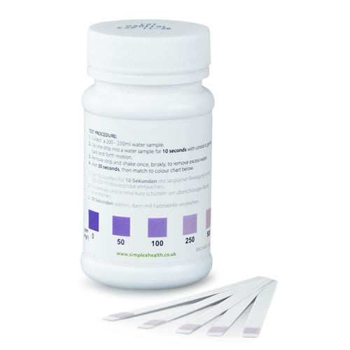 Water Chloride Test 0-500ppm (50 strips)