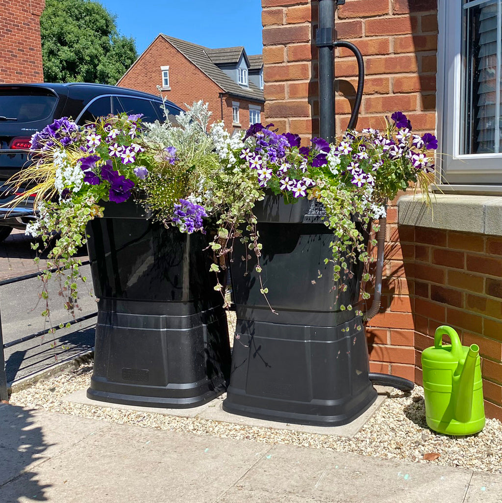 Rainwater Terrace 1 Tier 134L Water Butt With Planters