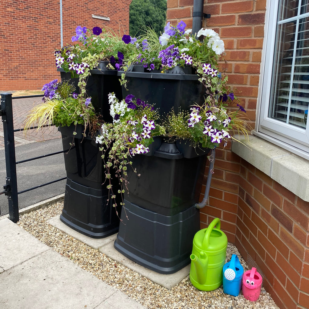 Rainwater Terrace Double 2 Tier 268 Litre Water Butt