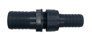 Freeflush hose adaptor/reducer, 1 1/4" to 1/2" barbed, snap lock (hozelock)