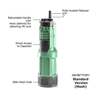 Divertron 650X Submersible Water Pump