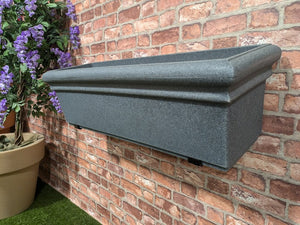 90 litre Prestige Large Rectangular Window Box Planter with optional brackets