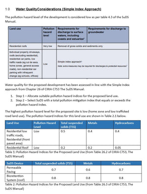 Simple Index Approach (SIA) For SuDS Developments - Freeflush Water Management Ltd. 