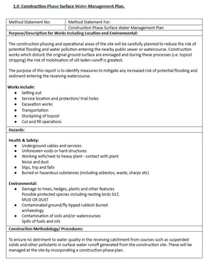 SuDS Construction Phase Plan - Freeflush Water Management Ltd. 