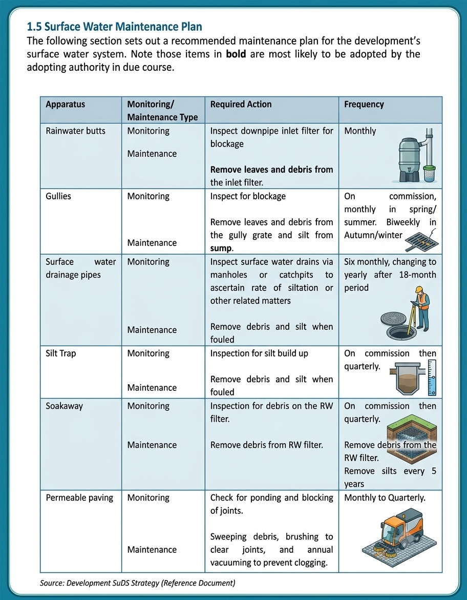 SuDS Maintenance & Management Plan - Freeflush Water Management Ltd. 