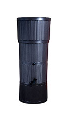 Rattan Water Butt & Base 150 Litre