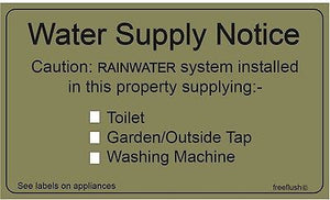 Rainwater Harvesting Adhesive Labels Sticker Pack - Freeflush Rainwater Harvesting Ltd. 