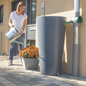 Elegant modern rainwater harvesting rainbowl water butt 210 litre