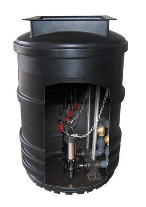 Mini Single and Twin Sewage Pumping Station Range 800l, 1200l and 1700l