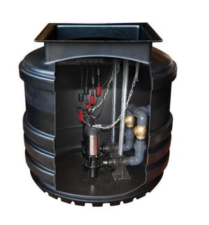 Mini Single and Twin Sewage Pumping Station Range 800l, 1200l and 1700l