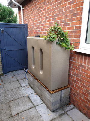 750 Litre Slim Water Butt Rain Harvesting Tank - Freeflush Water Management Ltd. 