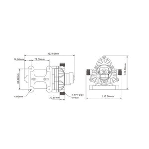 Prestige on demand, compact, automatic, 12V, 3 bar, 700 l/h