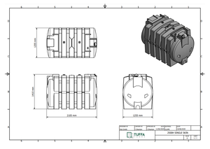 Horizontal Water Tank 2500 Litre