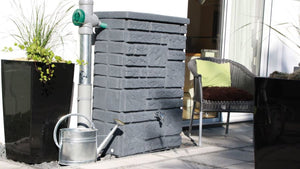 Maurano Stone Effect Water Butt – 300 Litres - Freeflush Rainwater Harvesting Ltd. 