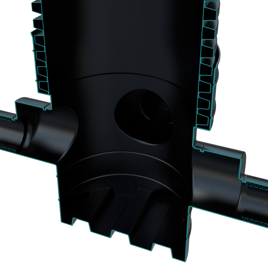 Small Catchpit Accesso Catchpit Chamber - 600mm Diameter For 150-225mm TwinWall Pipe ...