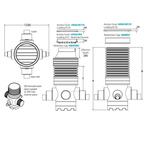 Accesso Catchpit Chamber - 600mm Diameter For 110/160mm and 225/300mm Twinwall Pipe