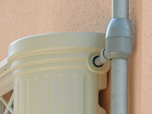 Stone Column effect slim (wall) water butt - 500 litre - Freeflush Rainwater Harvesting Ltd. 