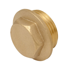 Brass Flanged Plug 3/4", 1", 1 1/4" with gasket