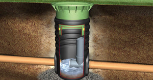 SuDS drainage Choke Drain Shaft - Freeflush Rainwater Harvesting Ltd. 
