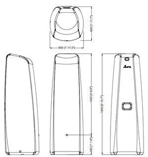 Elegant 400l modern water butt including free tap - Freeflush Water Management Ltd. 
