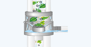 Water butt connector diverter - self cleaning rainwater filter for downpipes Garantia - Freeflush Water Management Ltd. 