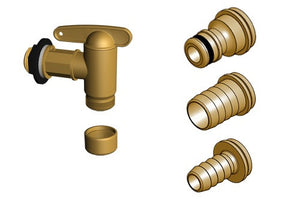 Aqua-Quick brass effect high flow snap lock water butt tap - Freeflush Rainwater Harvesting Ltd. 
