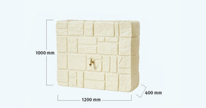 Slim Sandstone Effect Water Butt -300 litre - Freeflush Rainwater Harvesting Ltd. 