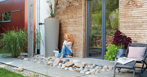 Natura 2 in 1 Water Butt with Top Planter - Freeflush Rainwater Harvesting Ltd. 