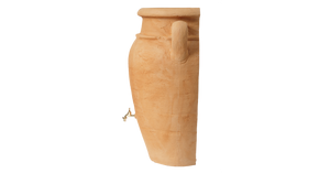 Antique wall (flat back) amphora terracotta water butt - 260  litre capacity - Freeflush Rainwater Harvesting Ltd. 