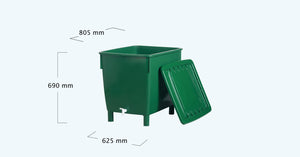 Square water butt Heavy version 200, 300 and 500 litre - Freeflush Rainwater Harvesting Ltd. 