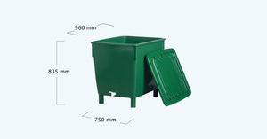Square water butt Heavy version 200, 300 and 500 litre - Freeflush Rainwater Harvesting Ltd. 