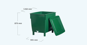 Square water butt Heavy version 200, 300 and 500 litre - Freeflush Rainwater Harvesting Ltd. 