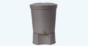 Lanzarote Garphite Grey 300 litre water butt - Freeflush Rainwater Harvesting Ltd. 