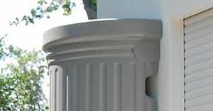 Stone Column effect slim (wall) water butt - 500 litre - Freeflush Rainwater Harvesting Ltd. 