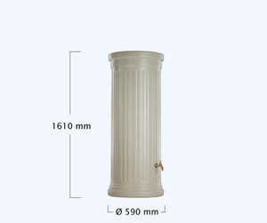 Stone Effect Column Water Butt - 330, 500, 1000 and 2000 litre capacity - Freeflush Rainwater Harvesting Ltd. 