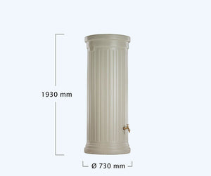 Stone Effect Column Water Butt - 330, 500, 1000 and 2000 litre capacity - Freeflush Rainwater Harvesting Ltd. 