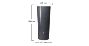 Polished stone effect 2 in 1 water tank butt with planter -350 litre - Freeflush Rainwater Harvesting Ltd. 