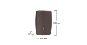 Slim Rattan Effect Water Butt Sunda -  Mocca 300 litre - Freeflush Rainwater Harvesting Ltd. 