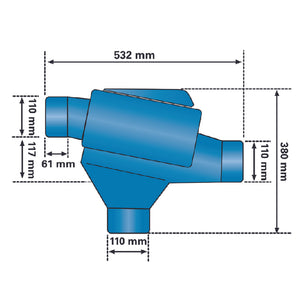 Commercial Rainwater Harvesting Filter - 2 stage - 110mm ZF -200m2 - Freeflush Water Management Ltd. 